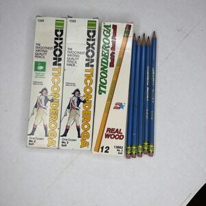 Dixon Ticonderoga Pencil Lot: 24 No 2 Soft 1388, 12 No 2 Soft 13882, 5 Blue 420T